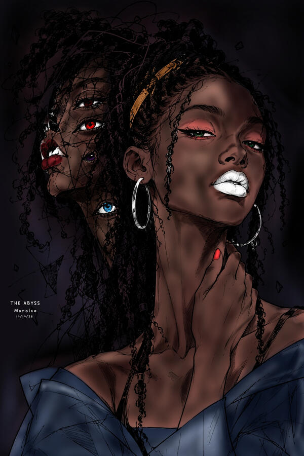 How many versions of yourself exist beneath the one the world sees? An exploration of identity, duality, and the hidden sides of the self. Through two faces, The Abyss confronts the tension between who we reveal and what we keep buried. An original Afro