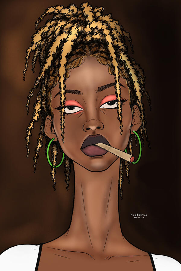 Some nights teach you to become your own light. An Afro Noir creation by Moroice 🍃