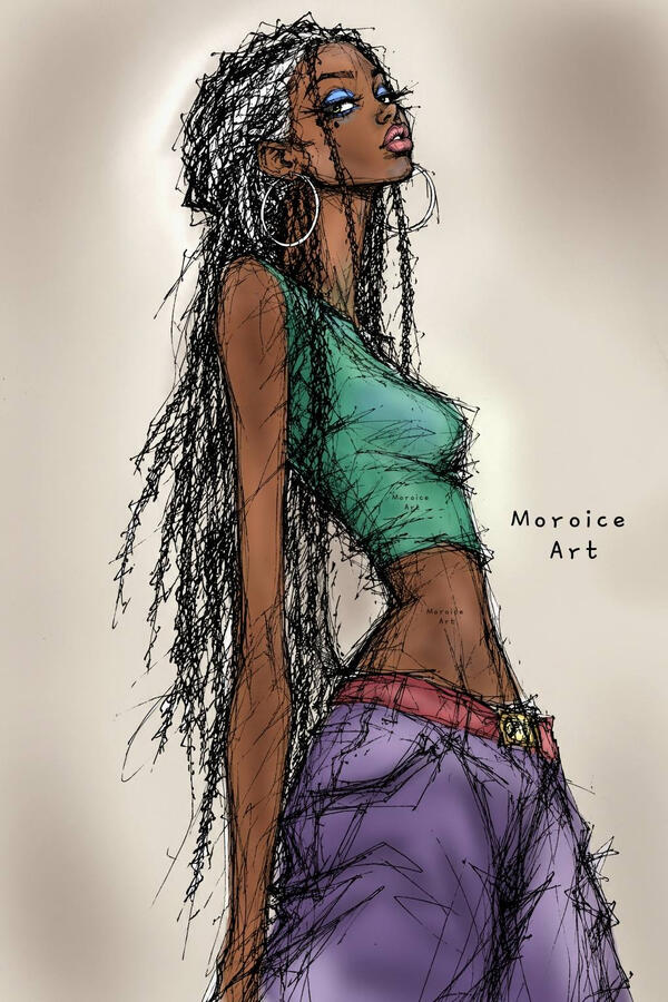 I wanted to explore that strange space where emotion takes shape, colours move, and reality begins to blur into imagination. With Afro Noir, I'm finding my own visual language, one piece at a time.